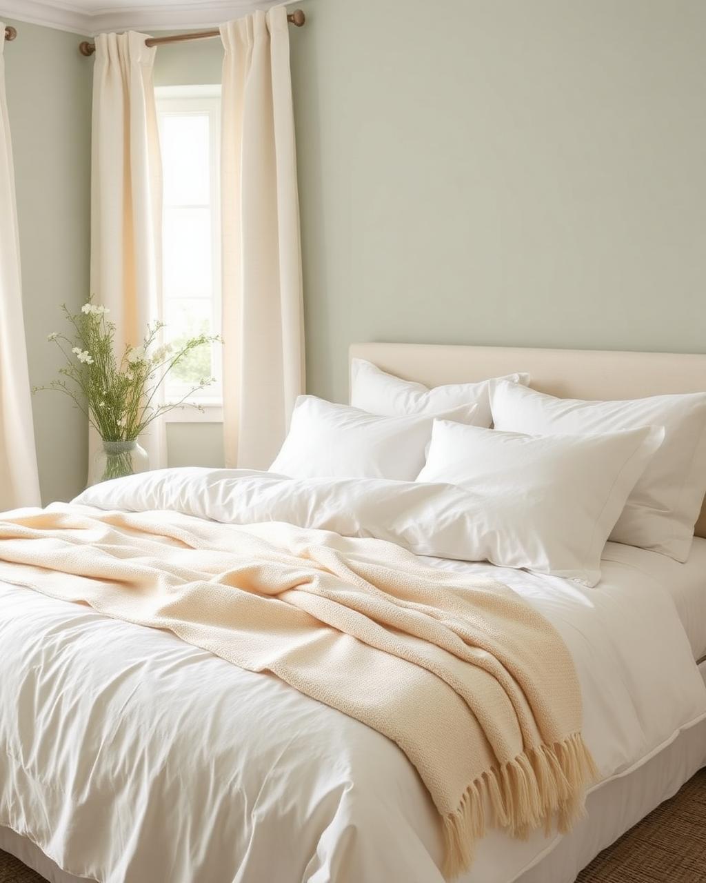 Freshly made bedroom